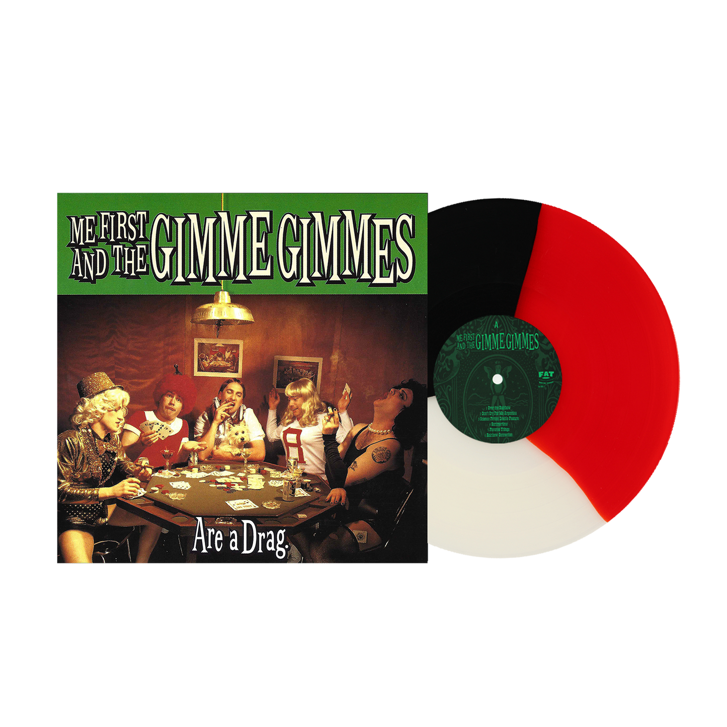 Me First and the Gimme Gimmes (Are A Drag) Black, White, and Red Tri-Color Vinyl