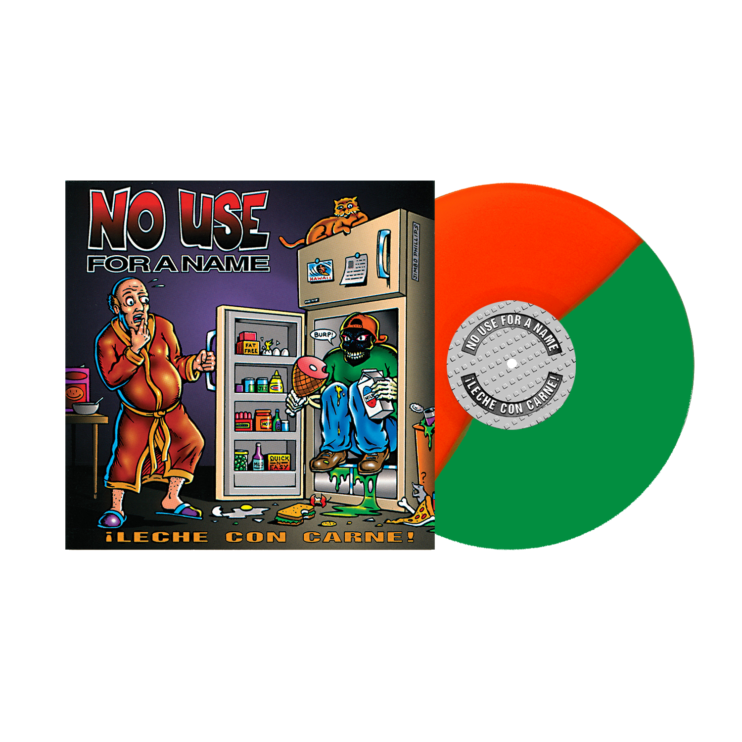 No Use For A Name (¡Leche Con Carne!) Orange/Green Split Vinyl